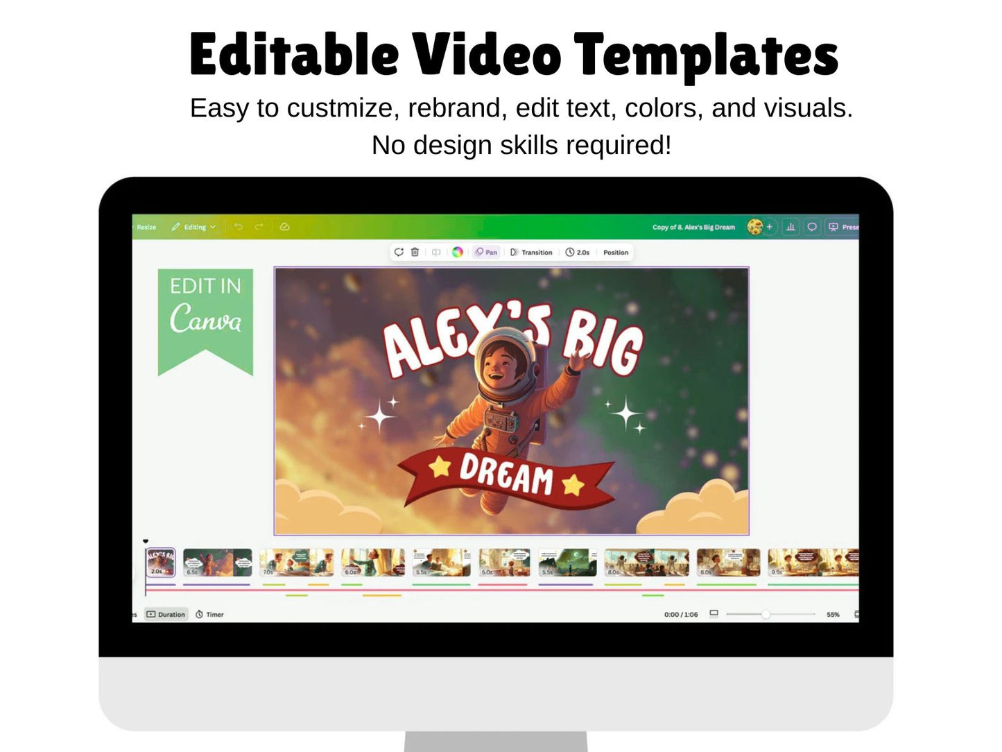 Life Lessons for Kids Part One: 50 Animated Kids Videos & Editable Templates (PLR & MRR)