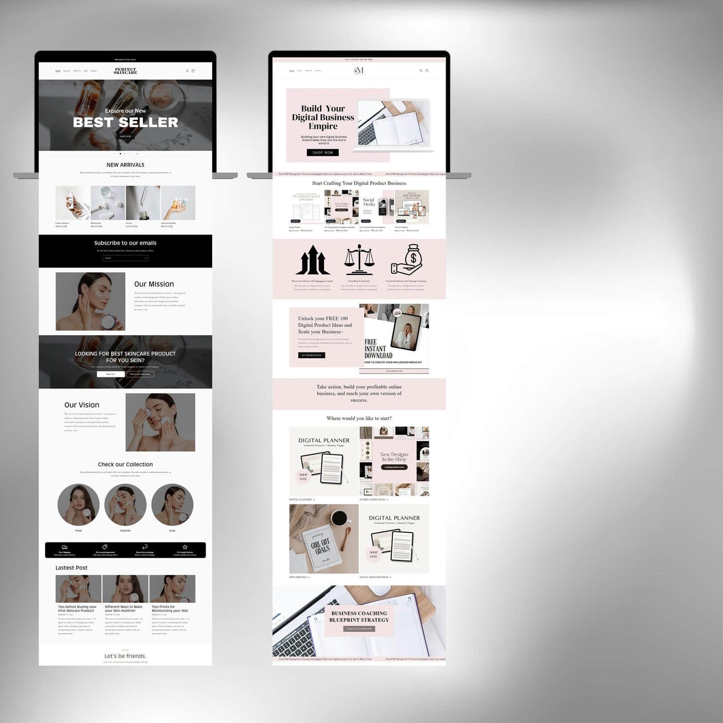 💻 5 Shopify Website Templates with Resell Rights