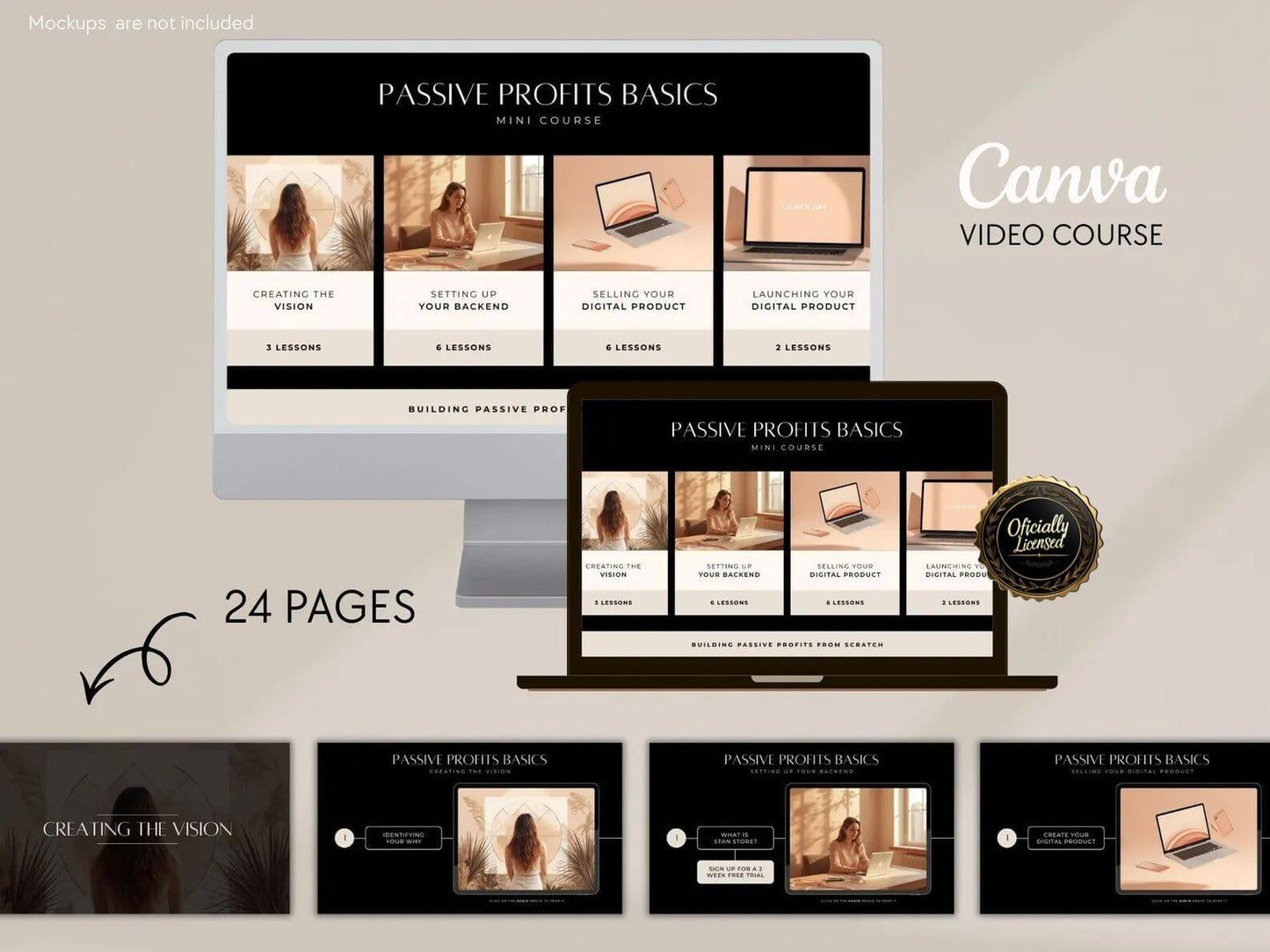 12 Ready-Made Video Courses with Resell Rights+ 17 Canva Templates