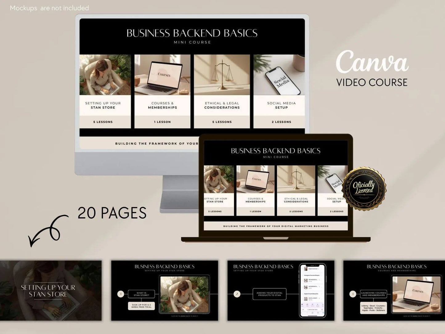 12 Ready-Made Video Courses with Resell Rights+ 17 Canva Templates