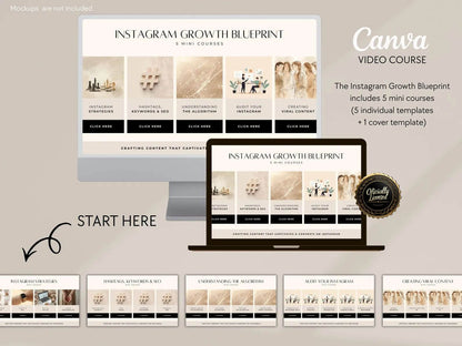 12 Ready-Made Video Courses with Resell Rights+ 17 Canva Templates