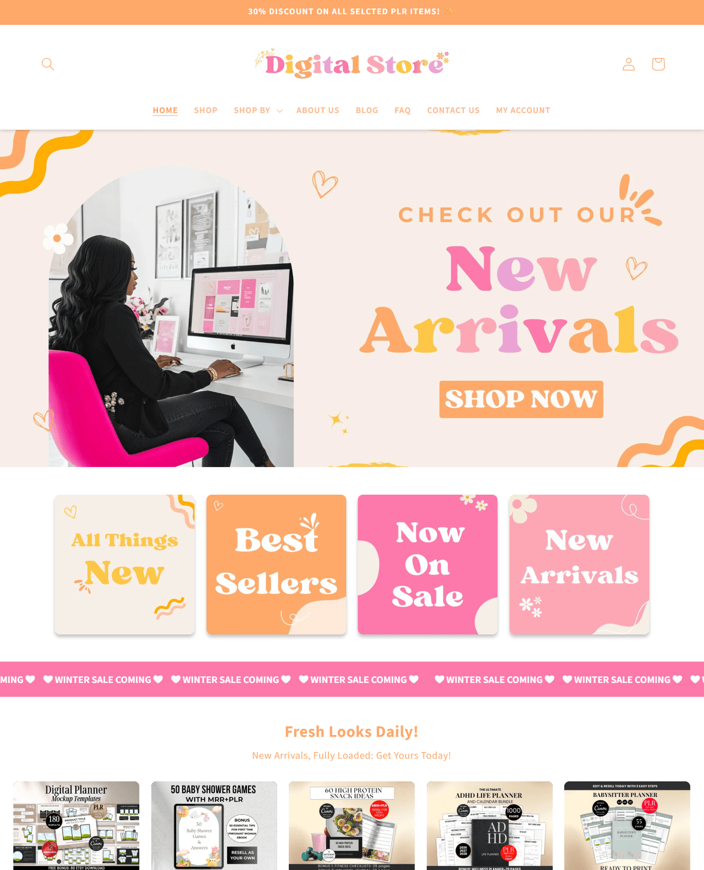 DFY Shopify Peach Store