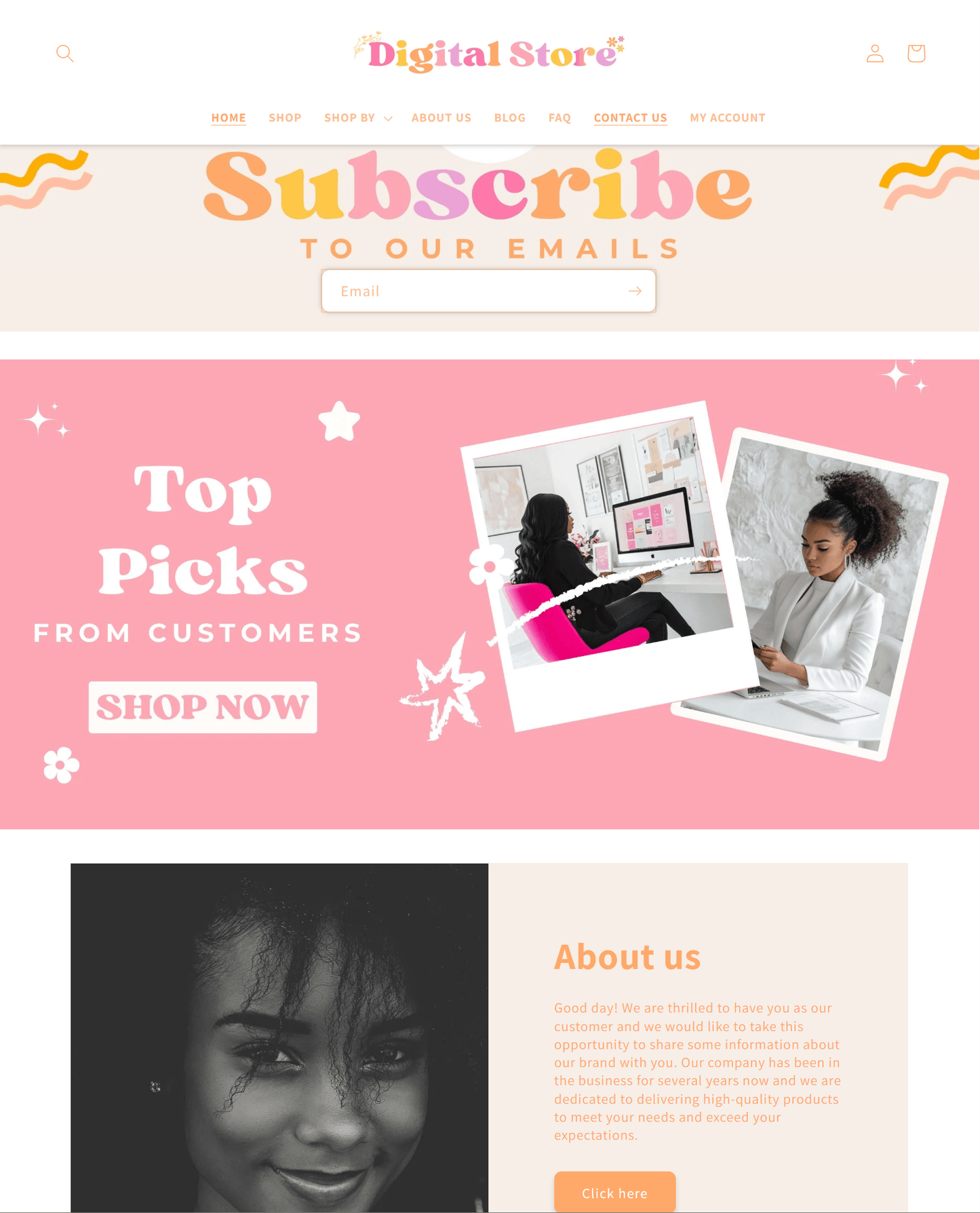 DFY Shopify Peach Store