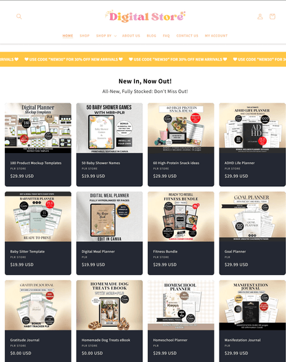 DFY Shopify Peach Store