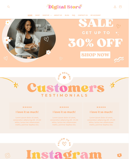 DFY Shopify Peach Store