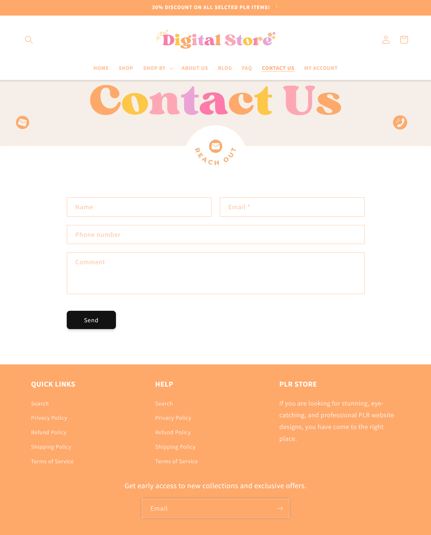 DFY Shopify Peach Store