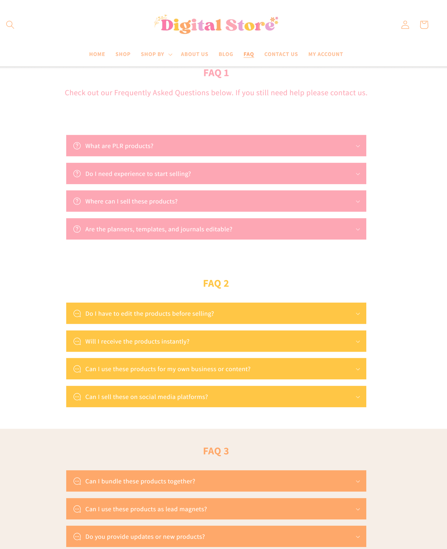 DFY Shopify Peach Store