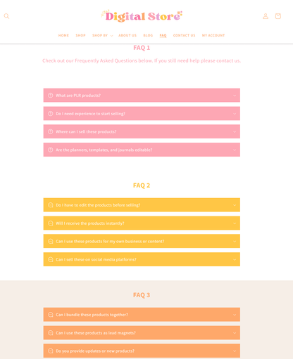 DFY Shopify Peach Store
