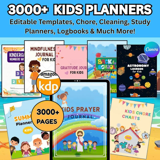 3000+ Kids Planners, Templates, Logbooks & Journals | With Resell Rights&nbsp;