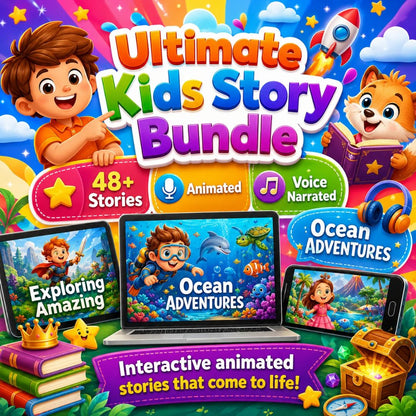 48+ Animated & Voice-Narrated Kids Stories: Ultimate PLR Kids Story Bundle