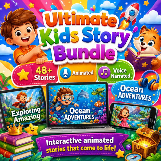 48+ Animated & Voice-Narrated Kids Stories: Ultimate PLR Kids Story Bundle