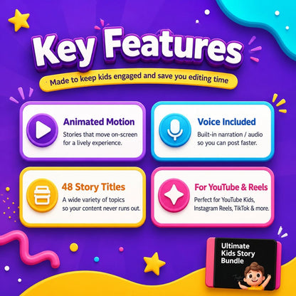 48+ Animated & Voice-Narrated Kids Stories: Ultimate PLR Kids Story Bundle
