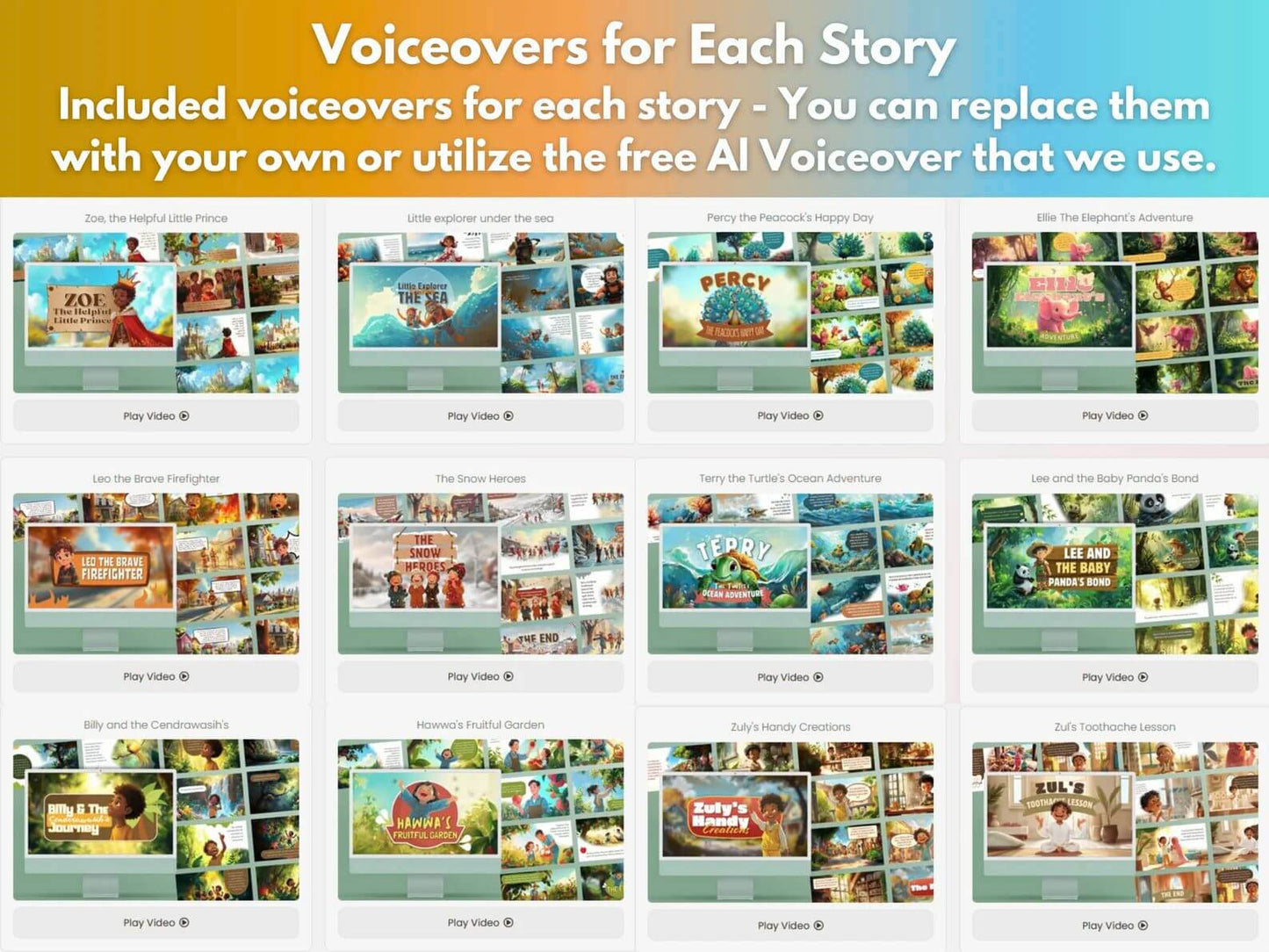 Life Lessons for Kids Part One: 50 Animated Kids Videos & Editable Templates (PLR & MRR)