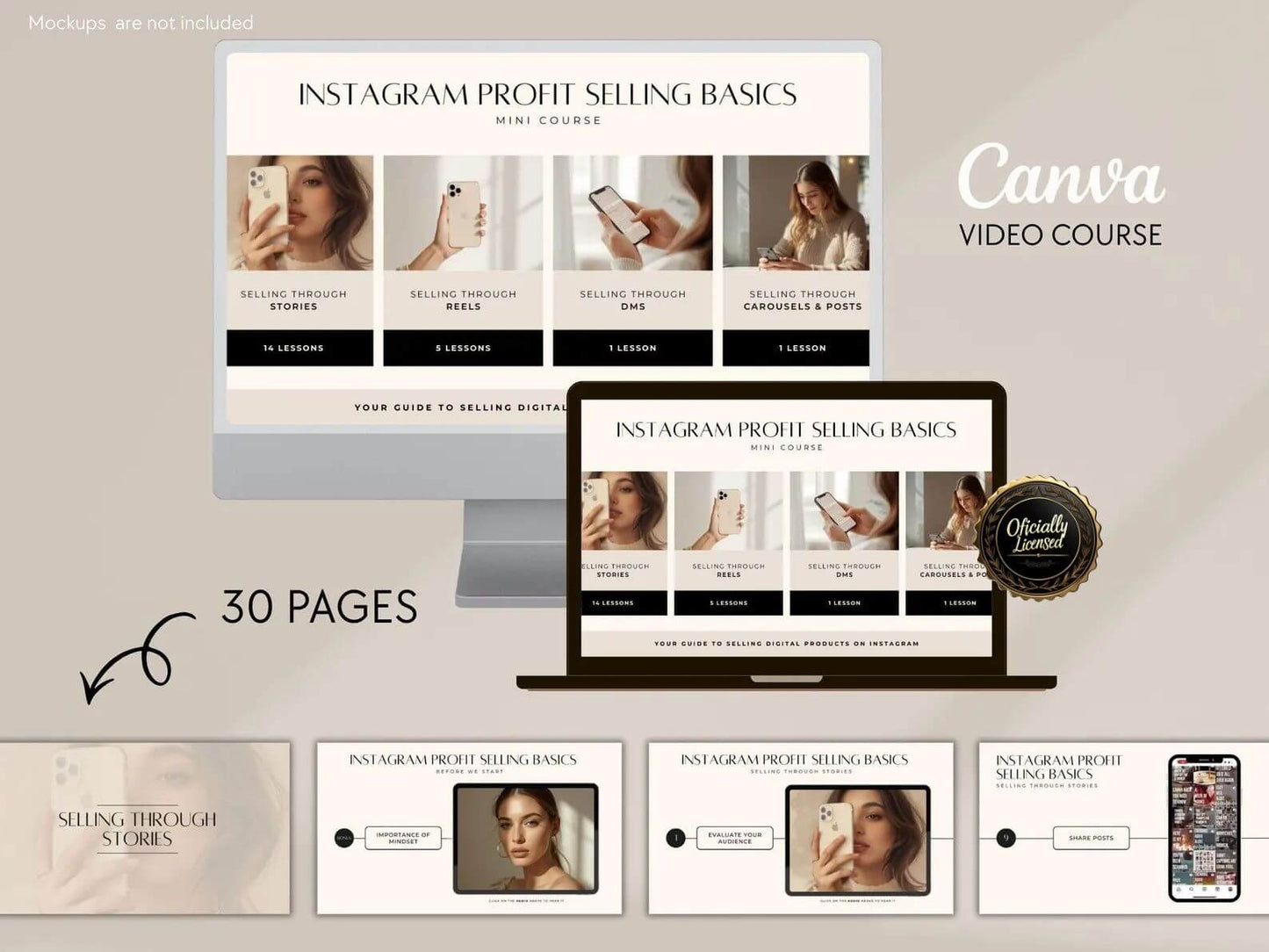 12 Ready-Made Video Courses with Resell Rights+ 17 Canva Templates