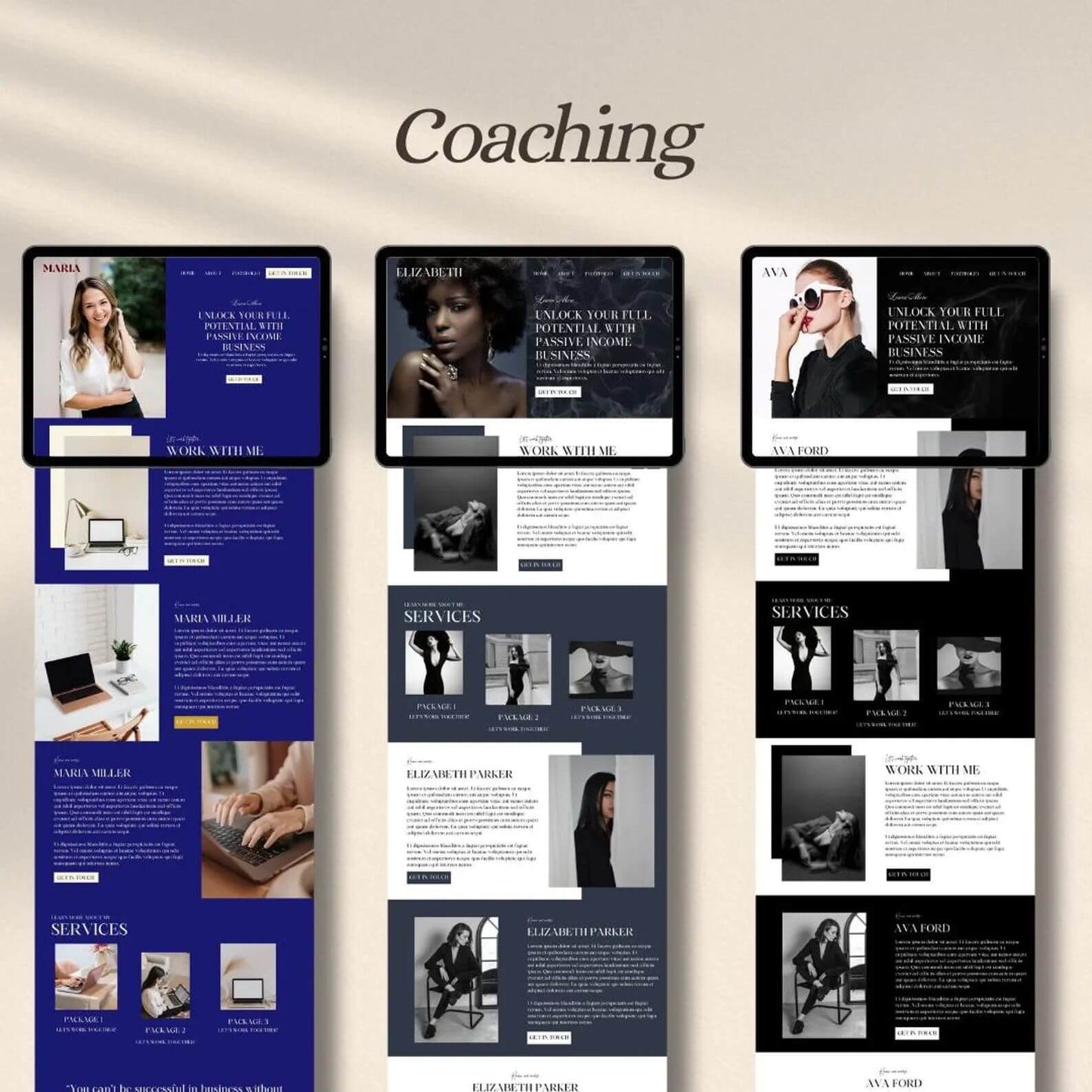 40 PLR Canva Website Template Bundle