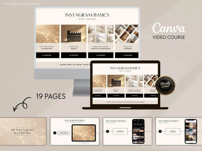 12 Ready-Made Video Courses with Resell Rights+ 17 Canva Templates
