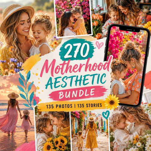 270 Motherhood Aesthetic Collection with Resell Rights | PLR + MRR