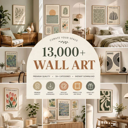13,000+ Digital Wall Art Prints – Vintage, Modern & Abstract Designs | PLR & MRR