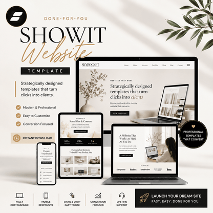 Showit Tricia Digital Marketing Website Template