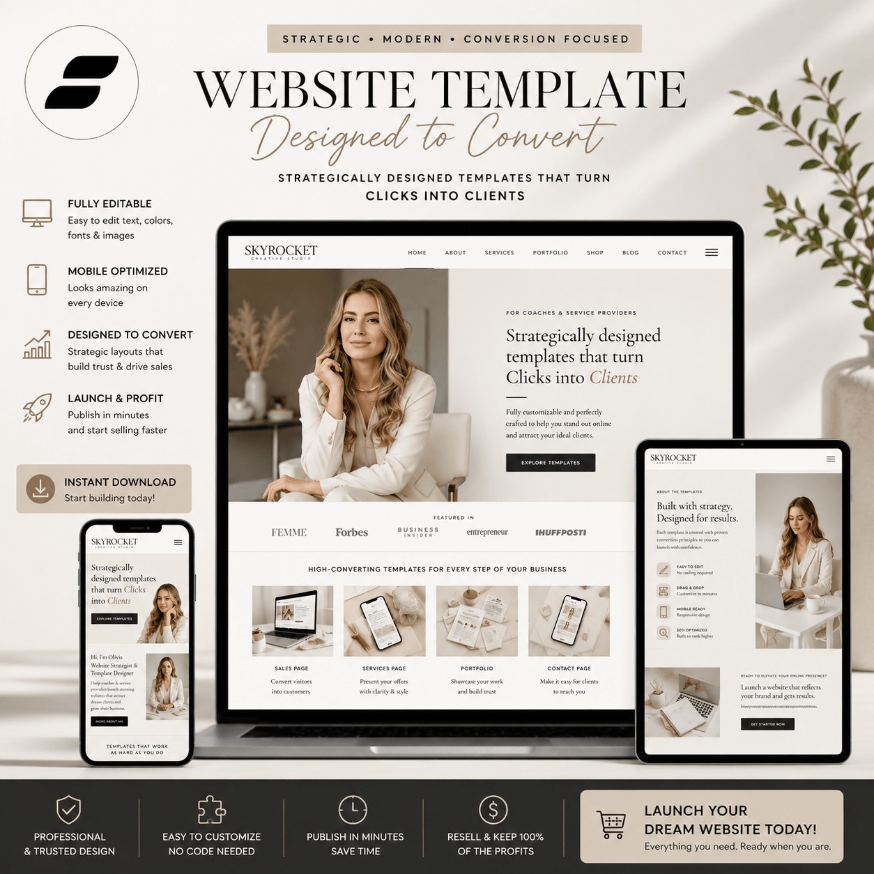 Showit Jennie Coaching Website Template