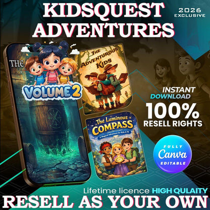 Entire KidsQuest Adventure Video Stories |  Volume 1-3| 1,800 Image Pack, 220 Children's Animated Videos, Unrestricted Resell Rights & Step-by-Step Tutorials