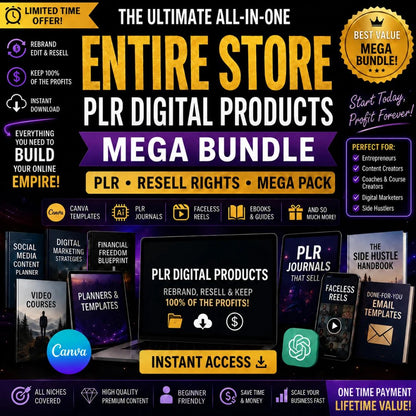 👉 Entire Shop Bundle with Resell Rights🔥