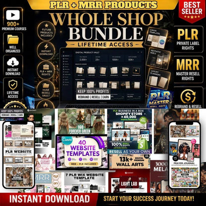 Purchase Our Entire Store W/Master Resell Rights!! 🔥 Instant Downloads & Unlimited Access