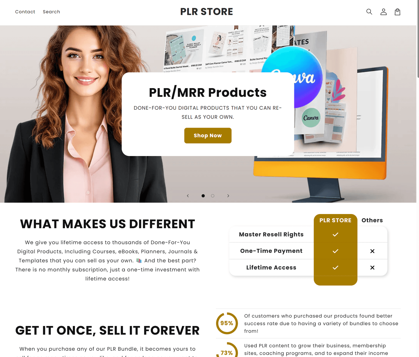 DFY Shopify Peach Store