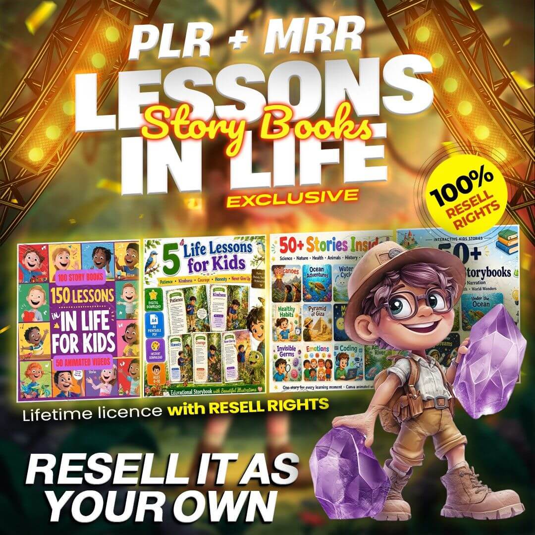 Life Lessons for Kids: Animated Kids Videos & Editable Templates (PLR & MRR)