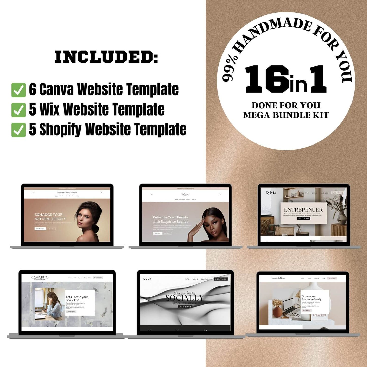 16 PLR Website Templates with Resell Rights