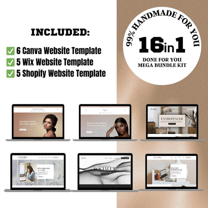 16 PLR Website Templates with Resell Rights