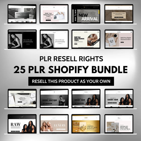 25 PLR Shopify Website Templates | PLR + MRR Included