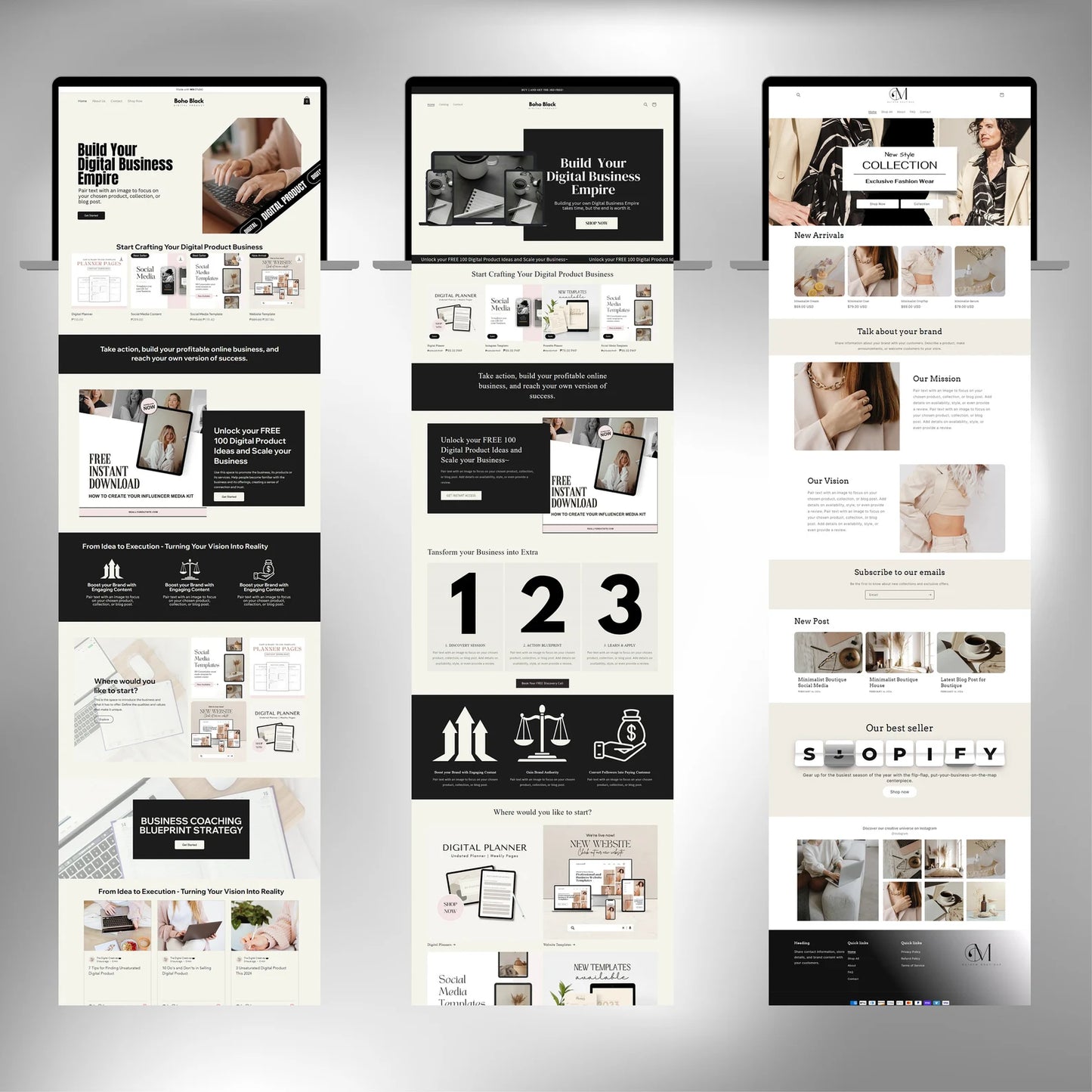 25 PLR Shopify Website Templates | PLR + MRR Included