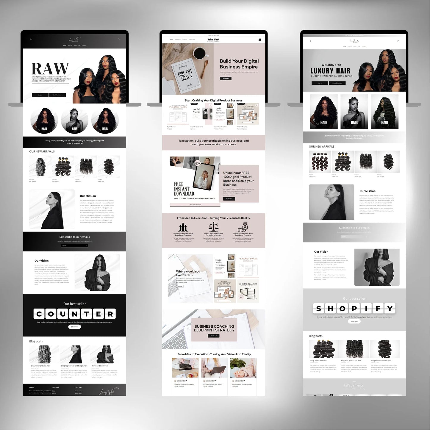 25 PLR Shopify Website Templates | PLR + MRR Included