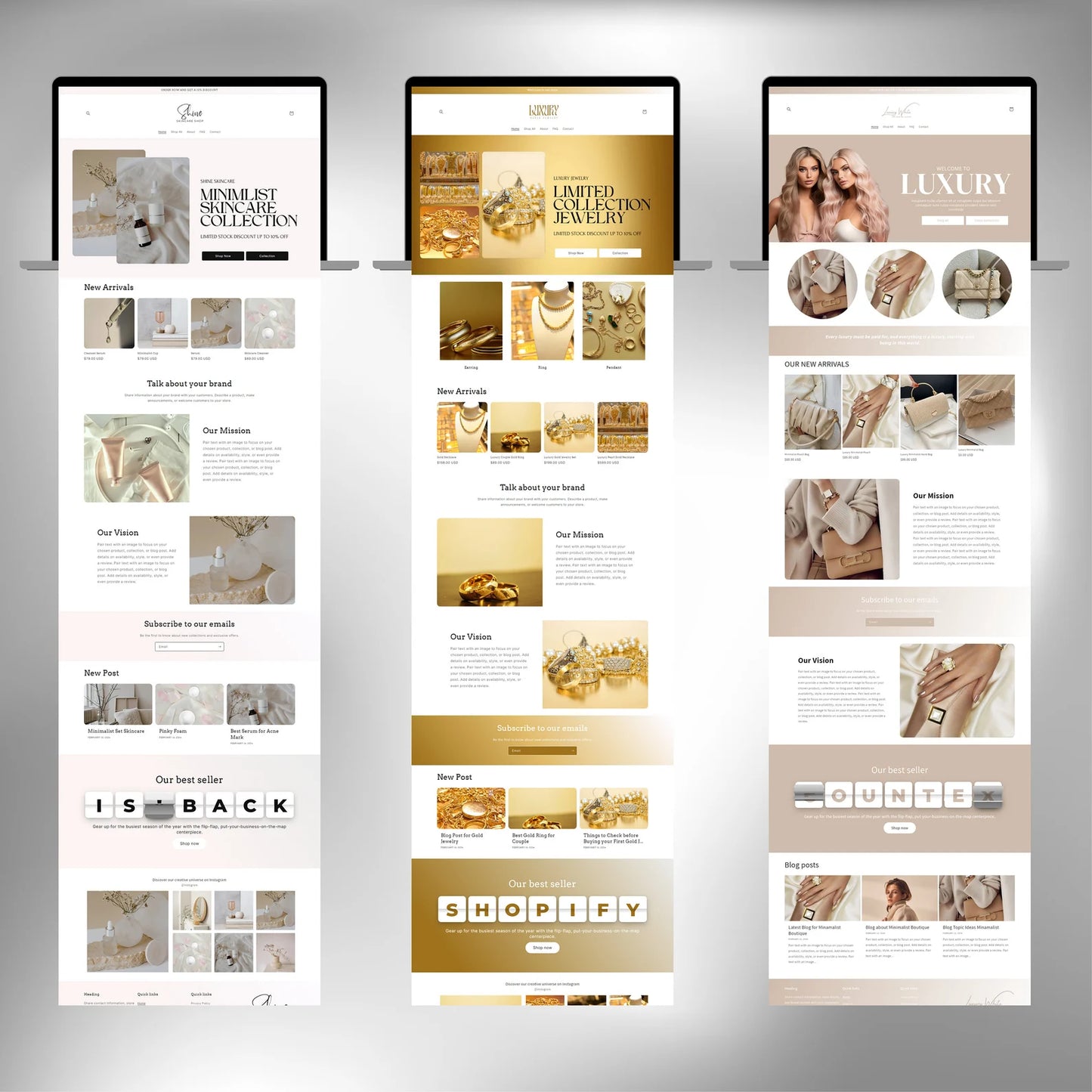 25 PLR Shopify Website Templates | PLR + MRR Included
