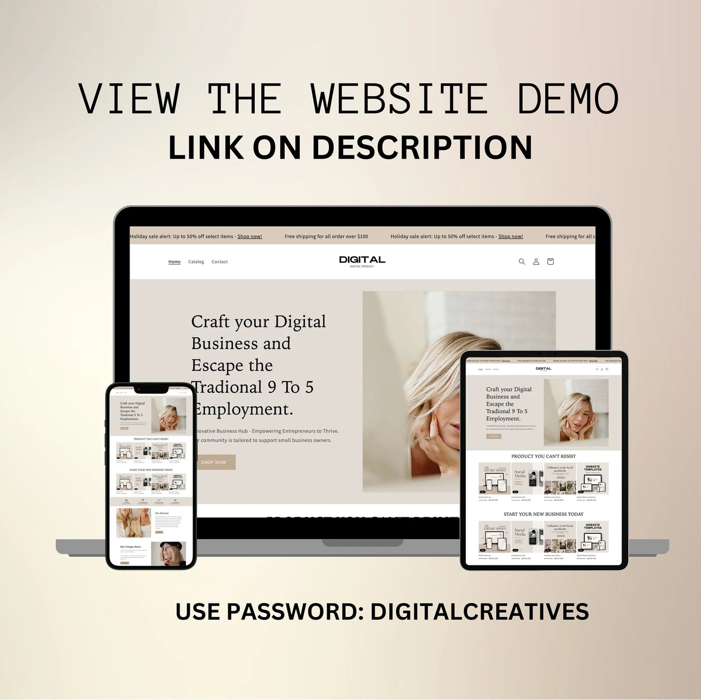 Digital Products eCommerce Shopify Website Template – Shopify 2.0