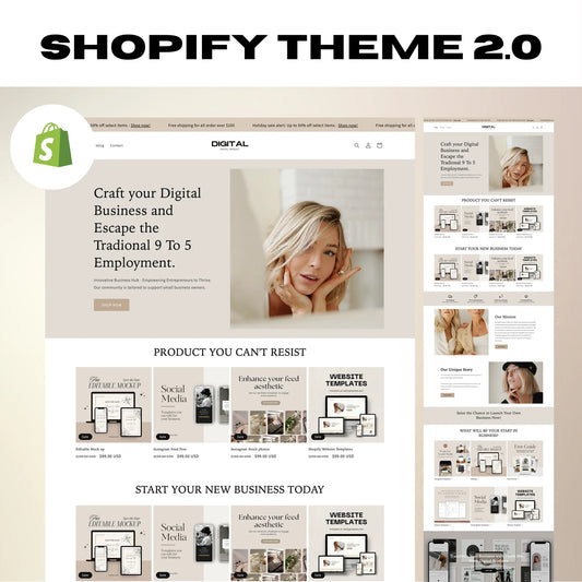 Digital Products eCommerce Shopify Website Template – Shopify 2.0