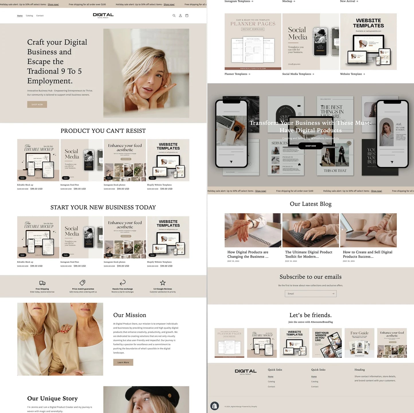 Digital Products eCommerce Shopify Website Template – Shopify 2.0