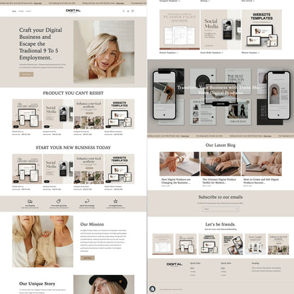 Digital Products eCommerce Shopify Website Template – Shopify 2.0