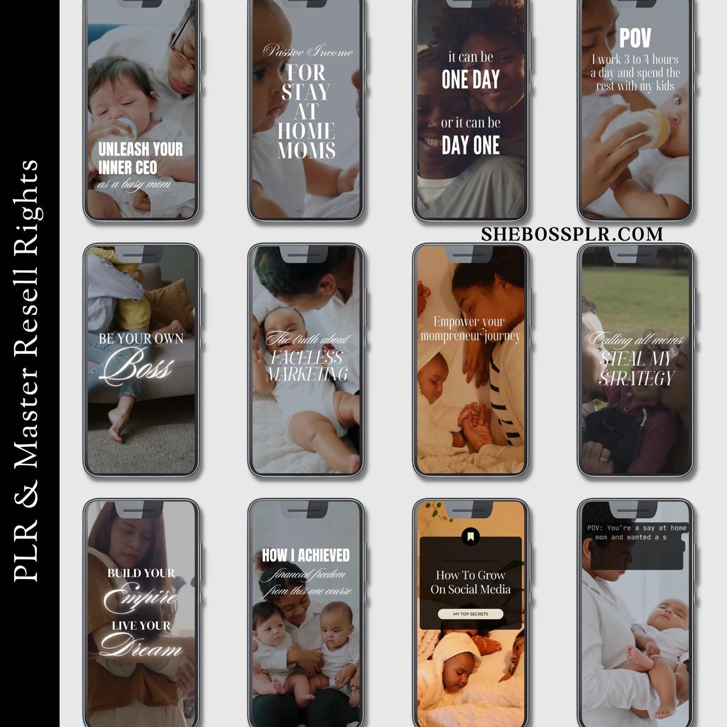80 Melanin Mompreneur Reels Bundle with Master Resell Rights