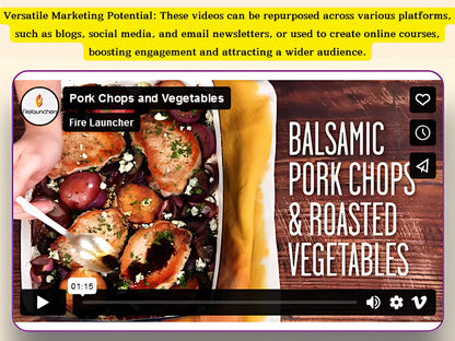 200 HD Videos + 50 Recipe eBooks + 800 Articles | PLR Resell & Monetization Pack
