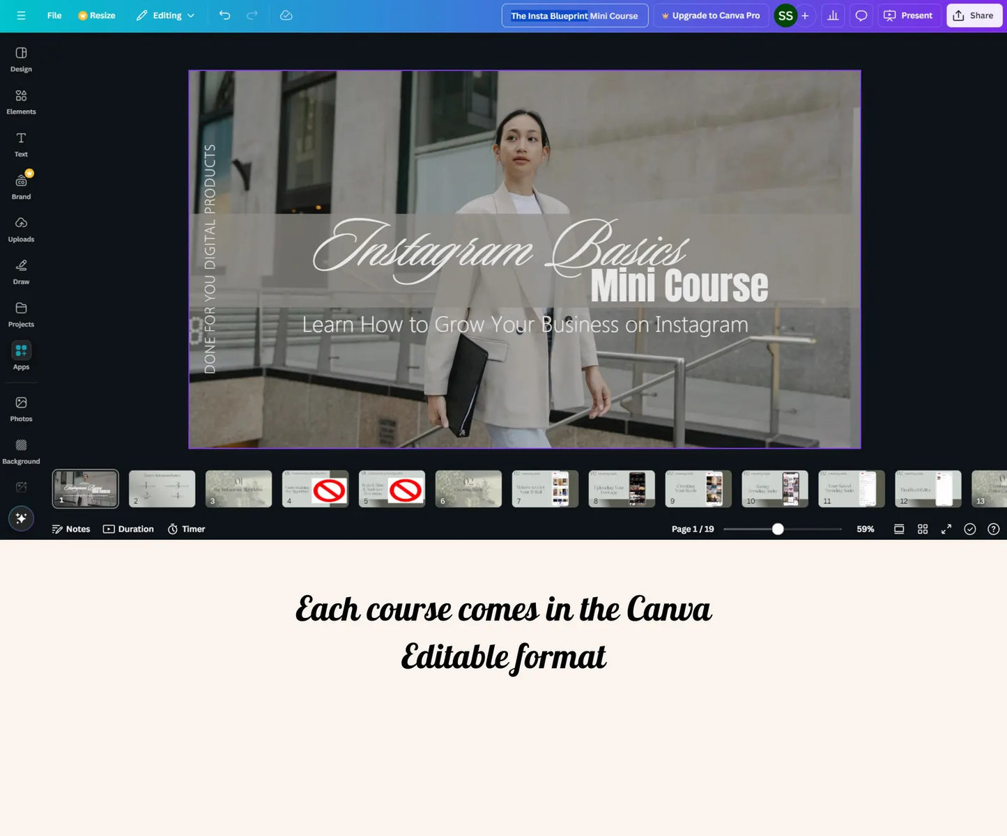 12 Ready-Made Video Courses with Resell Rights+ 17 Canva Templates