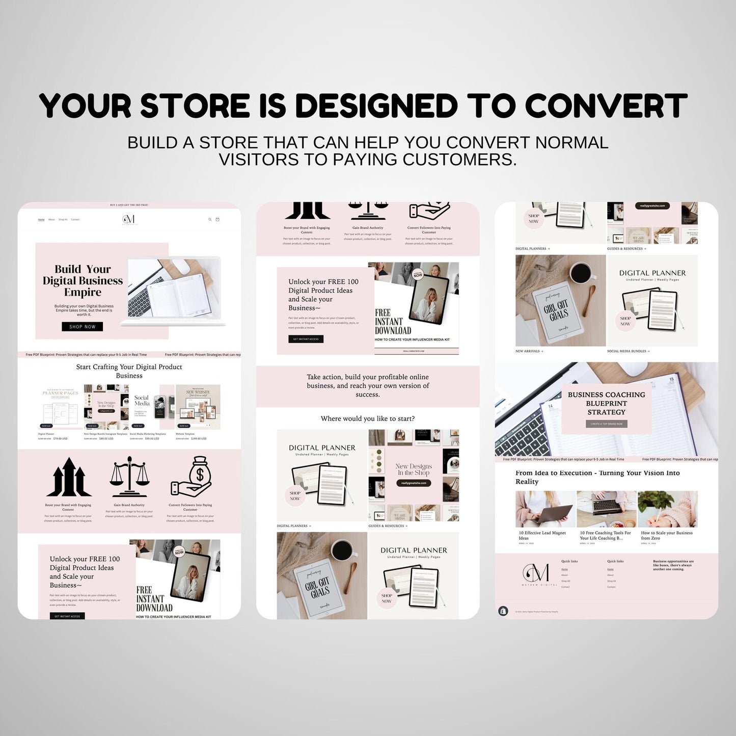 Boho-Style Digital Product Shopify Store Template