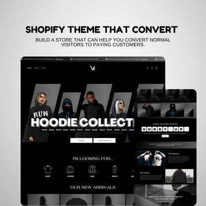 Darken Shopify Hoodie Collection Clothing Brand: Website Template