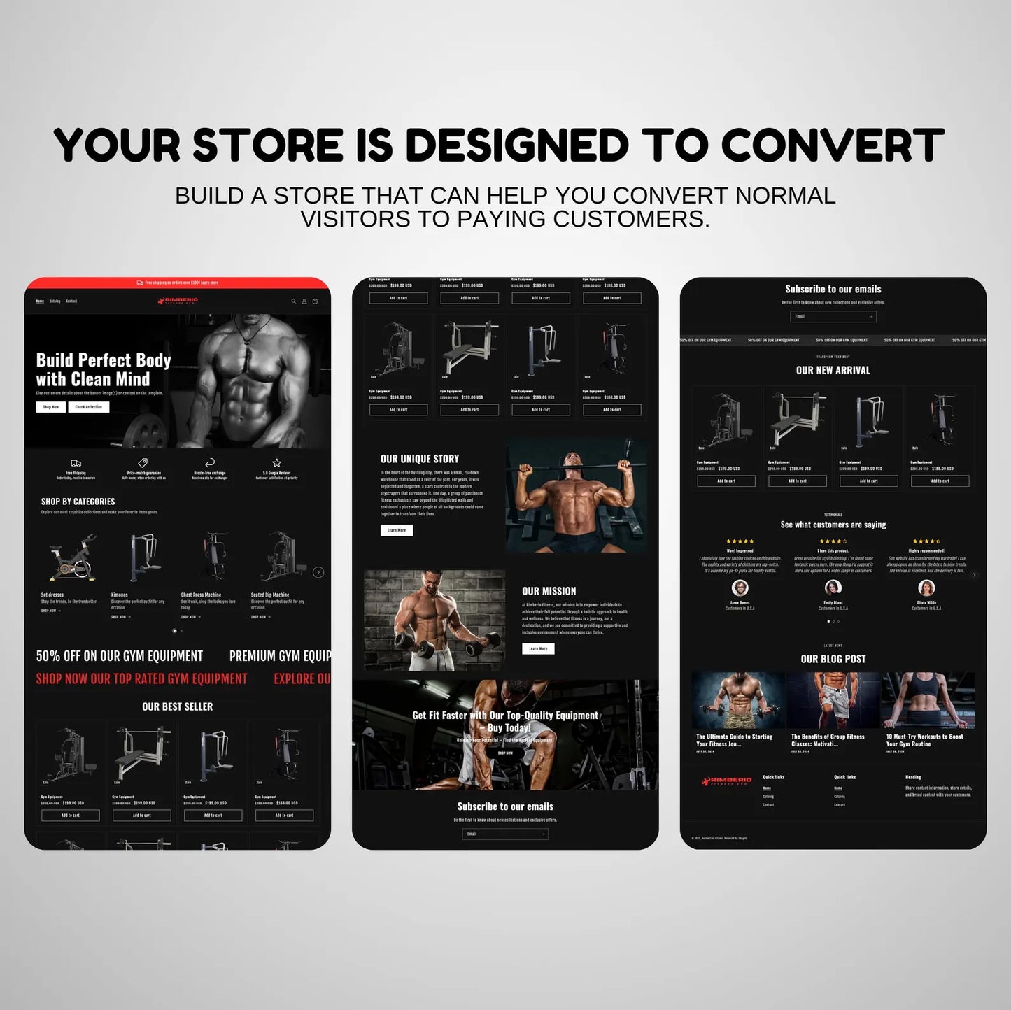 Shopify Aero Fitness Website Template Kit