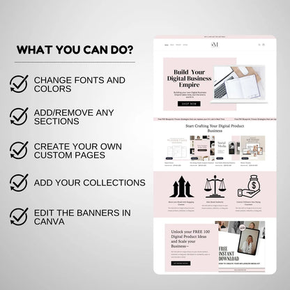 Boho-Style Digital Product Shopify Store Template
