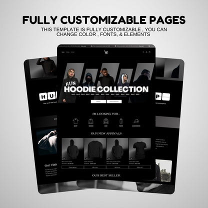 Darken Shopify Hoodie Collection Clothing Brand: Website Template