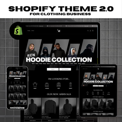 Darken Shopify Hoodie Collection Clothing Brand: Website Template