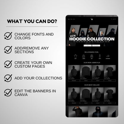 Darken Shopify Hoodie Collection Clothing Brand: Website Template
