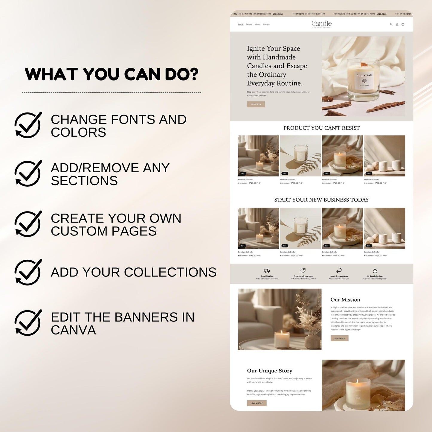 Candle Shopify Website Template
